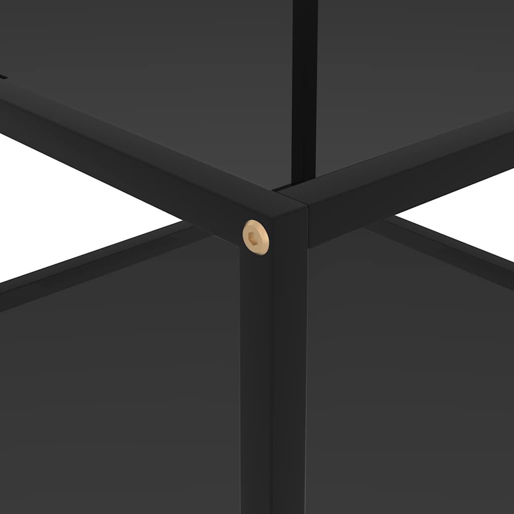 Coffee Table Black 60x60x35 cm Tempered Glass