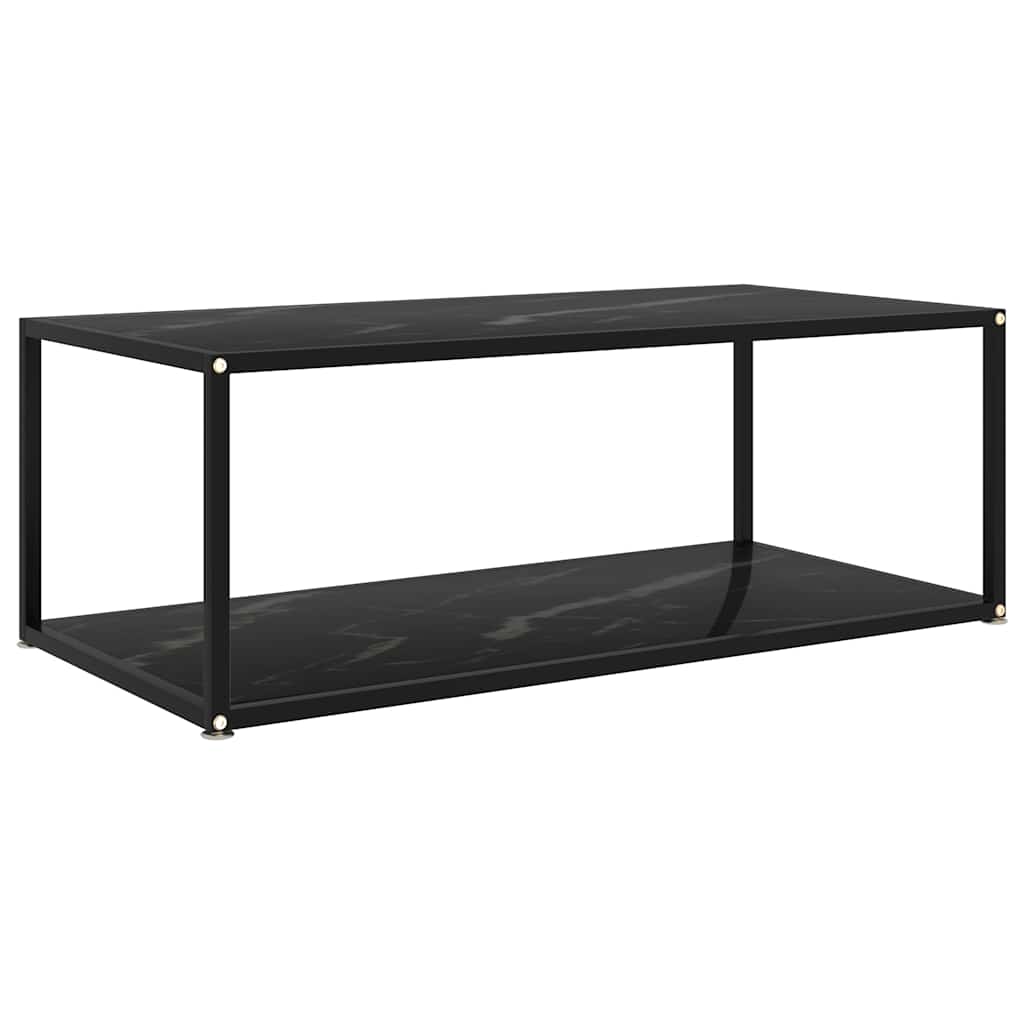 322900 vidaXL Coffee Table Black 100x50x35 cm Tempered Glass