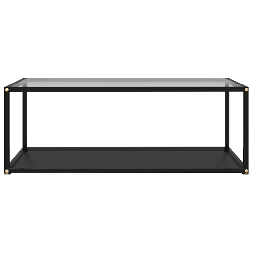 322901 vidaXL Coffee Table Transparent and Black 100x50x35 cm Tempered Glass