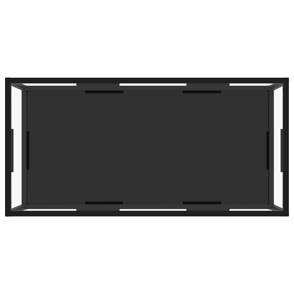 322901 vidaXL Coffee Table Transparent and Black 100x50x35 cm Tempered Glass