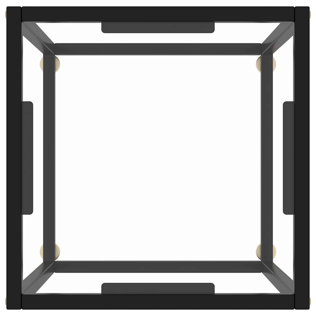322907 vidaXL Coffee Table Black with Tempered Glass 40x40x50 cm