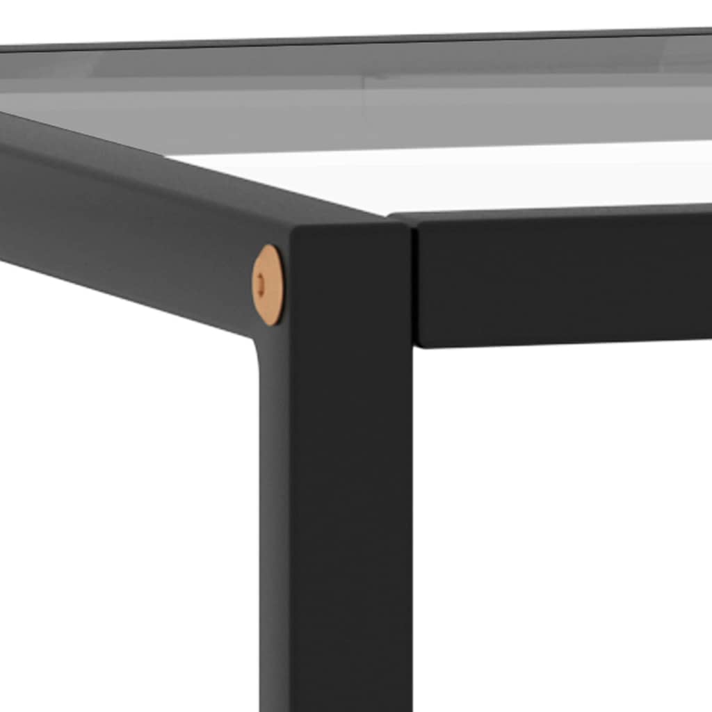 322907 vidaXL Coffee Table Black with Tempered Glass 40x40x50 cm