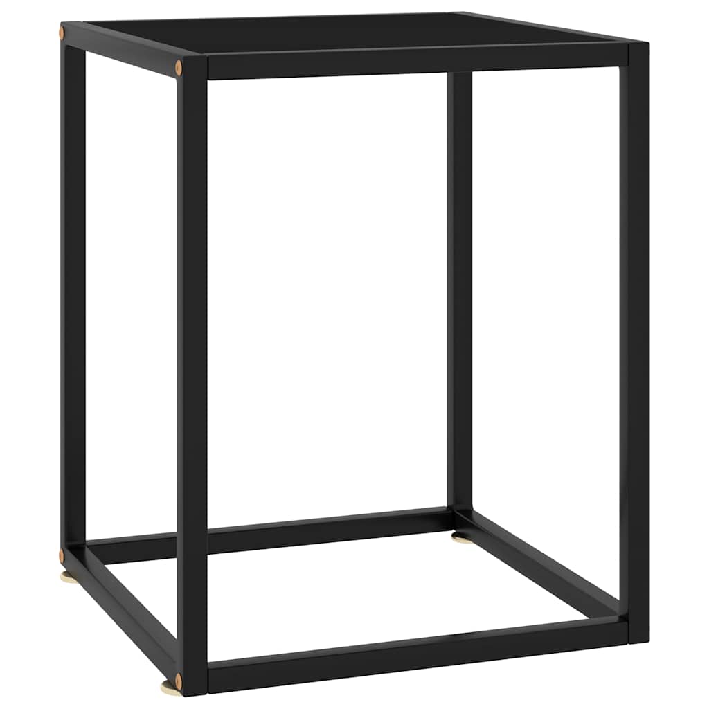 322908 vidaXL Coffee Table Black with Black Glass 40x40x50 cm