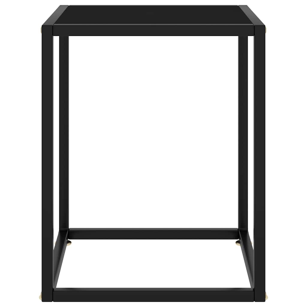 322908 vidaXL Coffee Table Black with Black Glass 40x40x50 cm