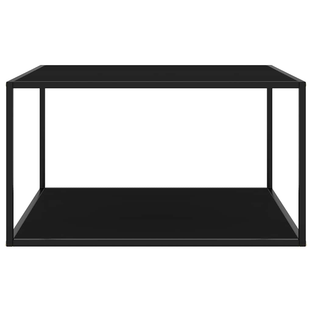 322912 vidaXL Coffee Table Black with Black Glass 90x90x50 cm