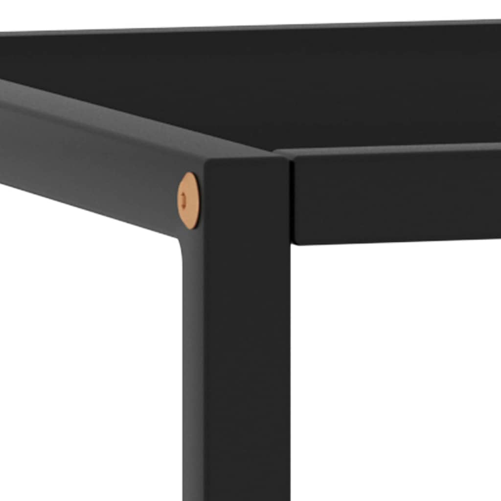 322912 vidaXL Coffee Table Black with Black Glass 90x90x50 cm