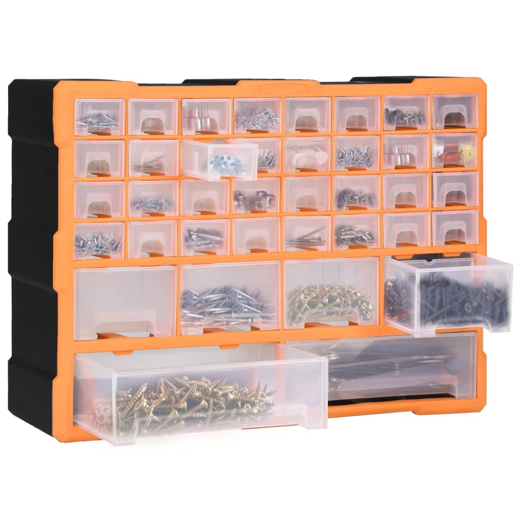 vidaXL Multi-drawer Organiser with 38 Drawers 52x16x37.5 cm