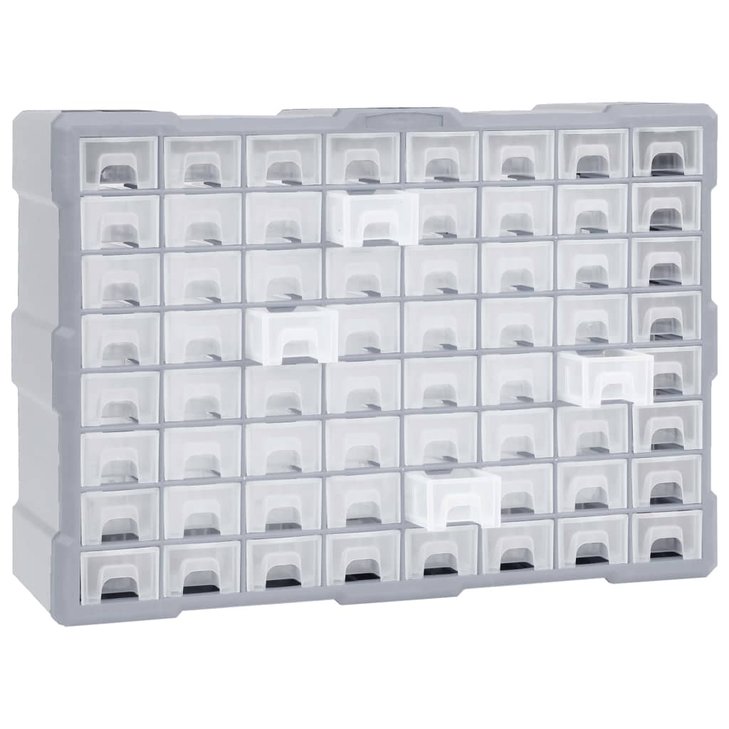 vidaXL Multi-drawer Organiser with 64 Drawers 52x16x37.5 cm