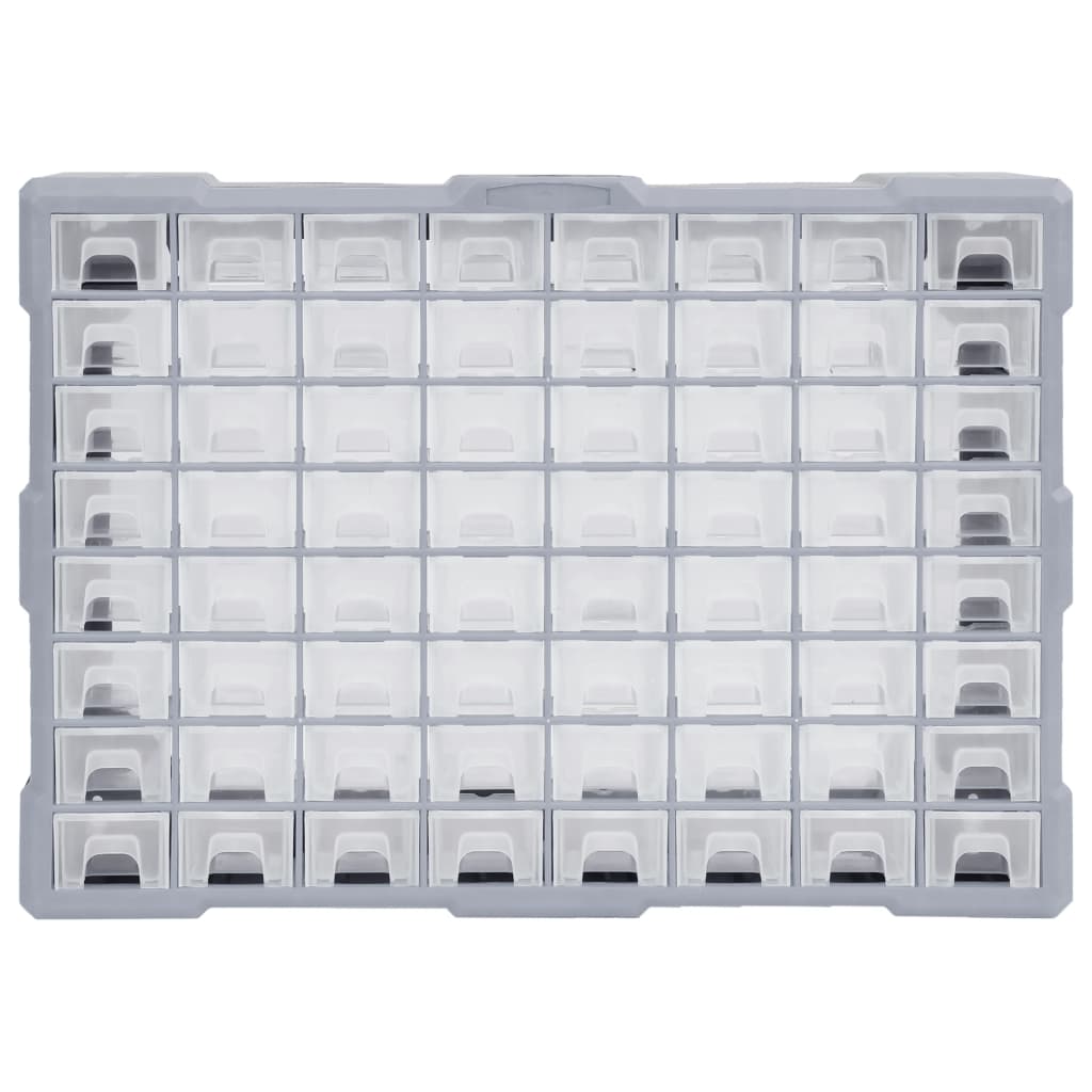 vidaXL Multi-drawer Organiser with 64 Drawers 52x16x37.5 cm