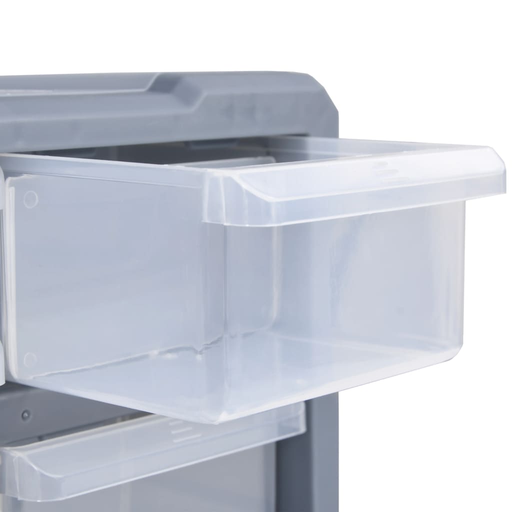 vidaXL Multi-drawer Organisers with 12 Drawers 2 pcs 26.5x16x26 cm