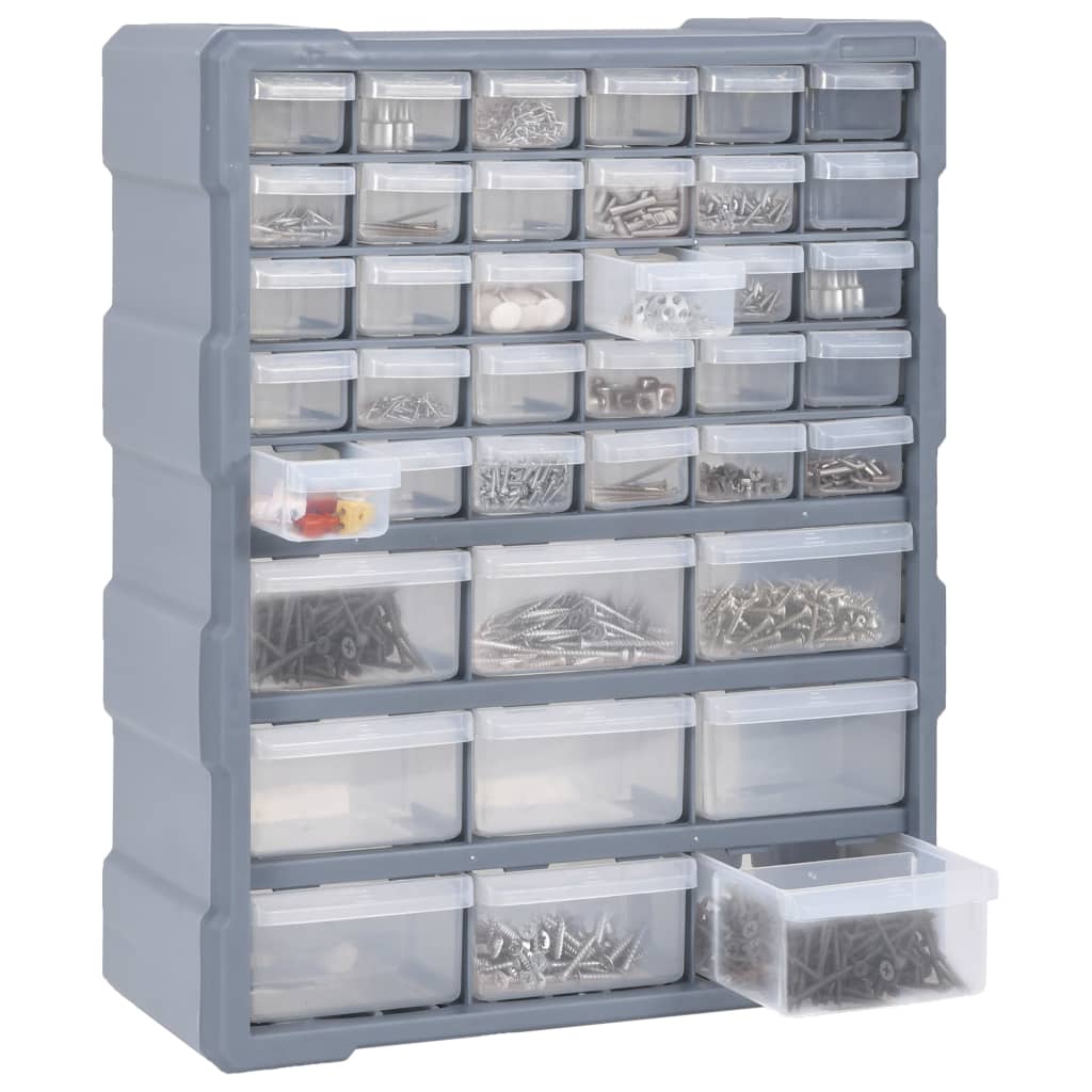 vidaXL Multi-drawer Organiser with 39 Drawers 38x16x47 cm