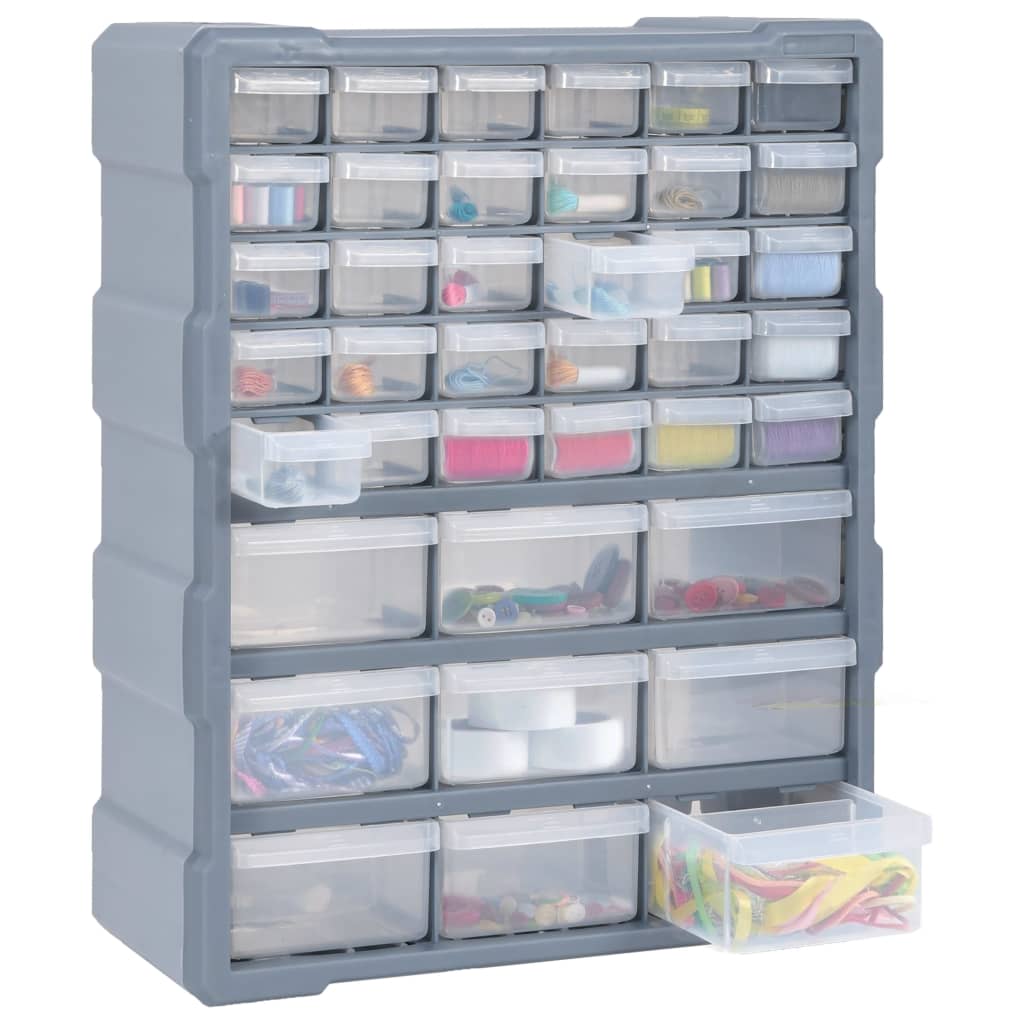vidaXL Multi-drawer Organiser with 39 Drawers 38x16x47 cm