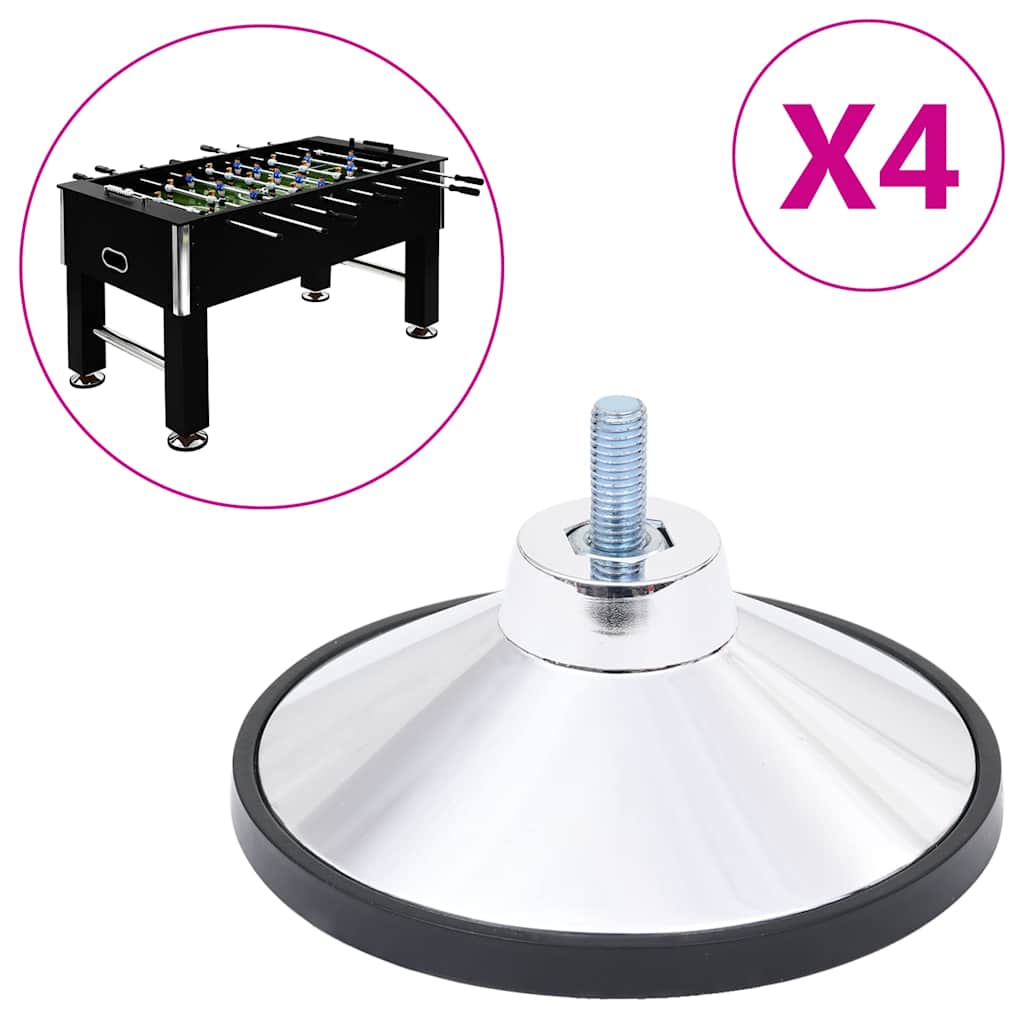 92511 vidaXL Football Table Feet 4 pcs Chrome M10