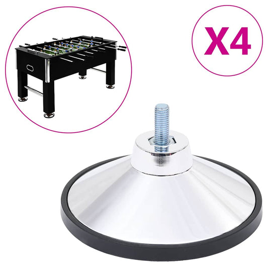 92511 vidaXL Football Table Feet 4 pcs Chrome M10