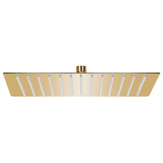 vidaXL Rain Shower Head Stainless Steel 25x25 cm Square Gold