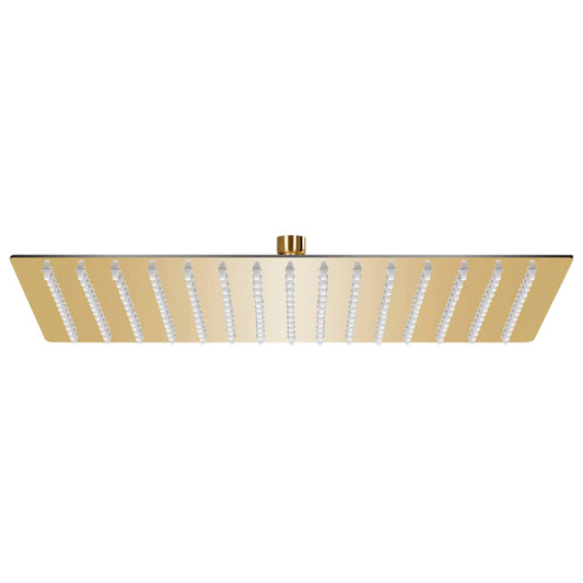 vidaXL Rain Shower Head Stainless Steel 40x30 cm Rectangular Gold