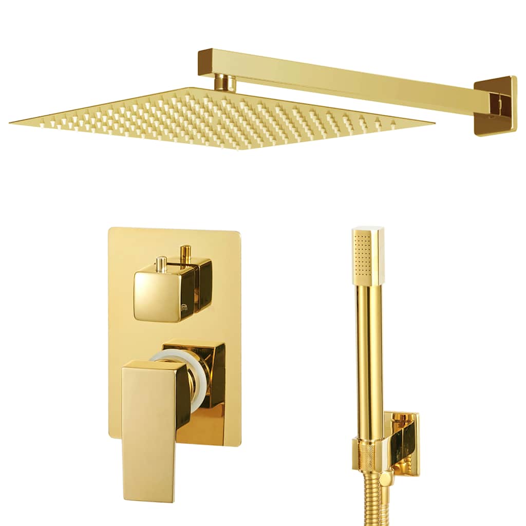 147719 vidaXL Shower System Stainless Steel 201 Gold