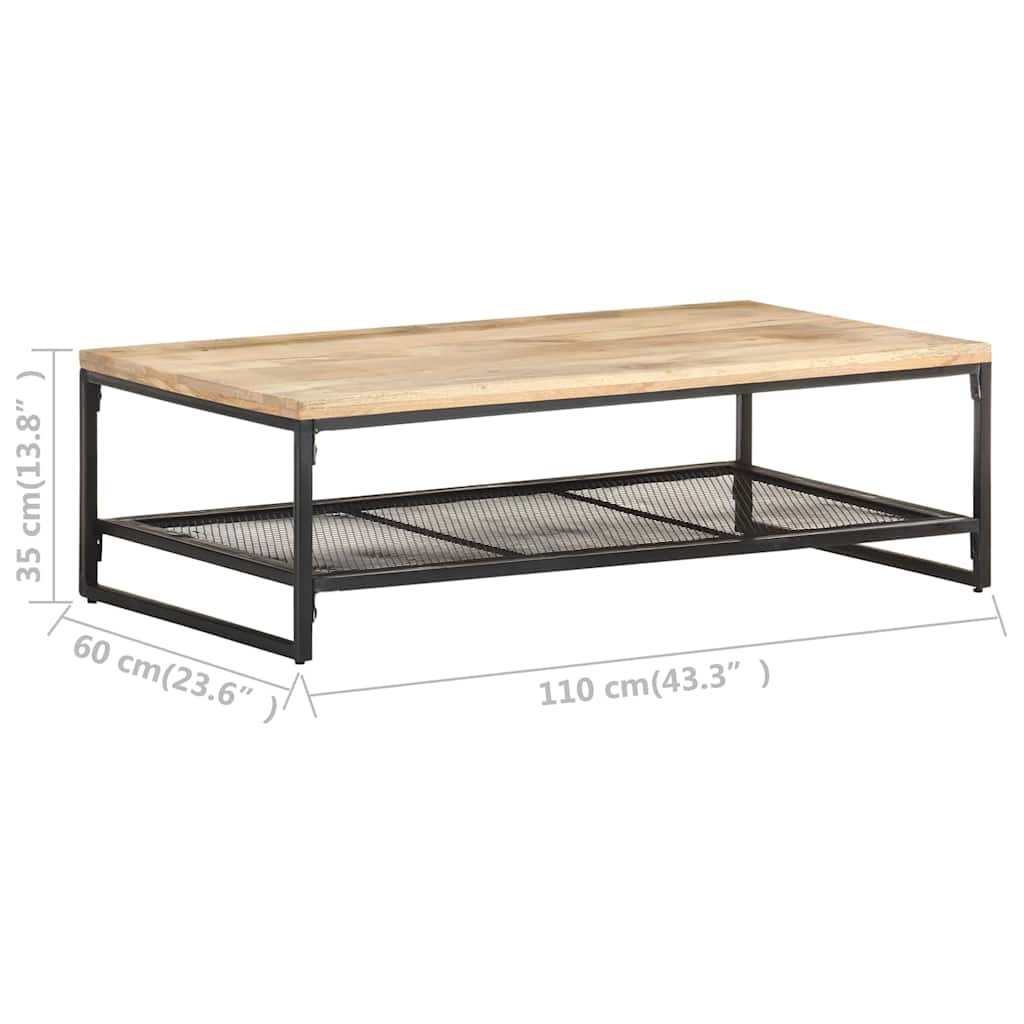 320244 vidaXL Coffee Table 110x60x35 cm Solid Mango Wood