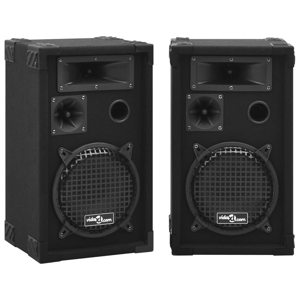 vidaXL Professional Passive Hifi Stage Speakers 2 pcs 800 W Black