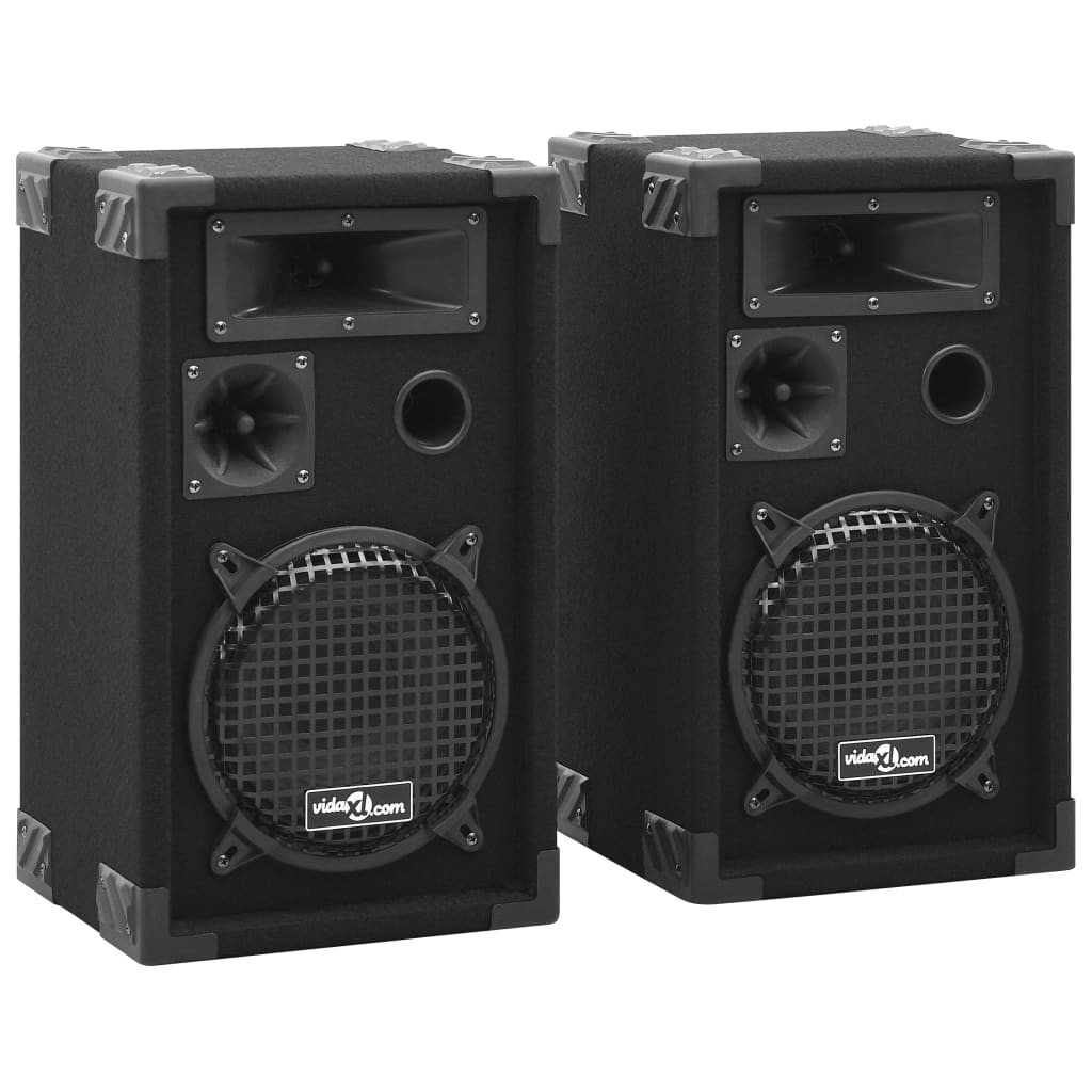 vidaXL Professional Passive Hifi Stage Speakers 2 pcs 800 W Black