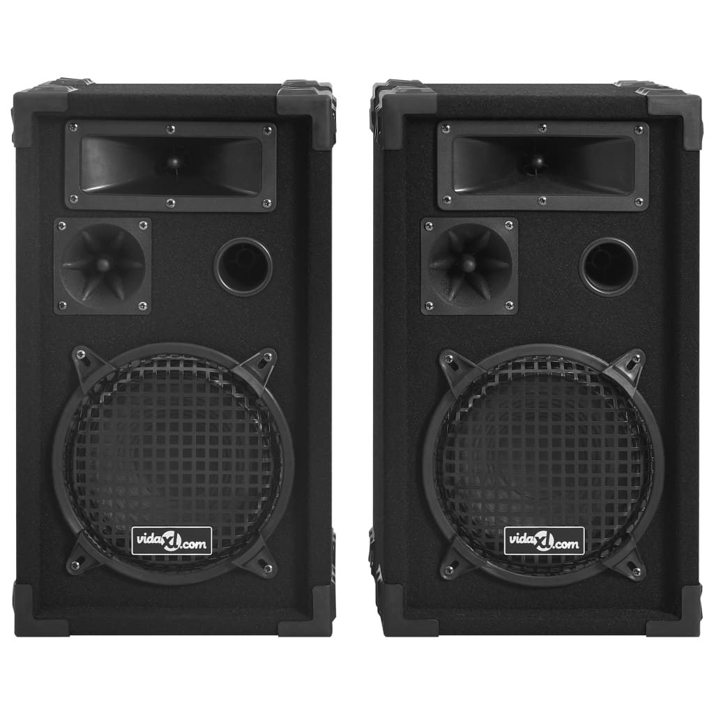 vidaXL Professional Passive Hifi Stage Speakers 2 pcs 800 W Black