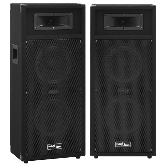 vidaXL Professional Passive Hifi Stage Speakers 2 pcs 1000 W Black