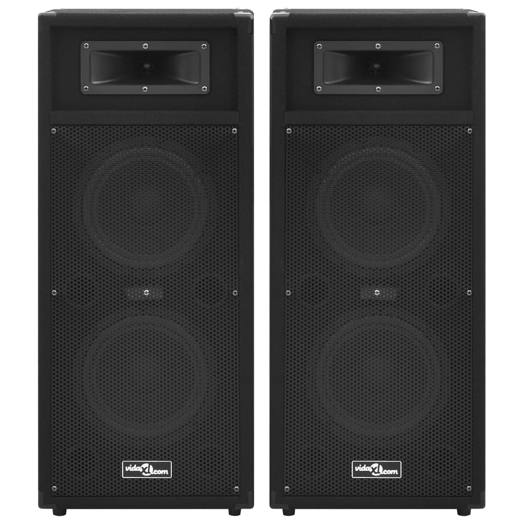 vidaXL Professional Passive Hifi Stage Speakers 2 pcs 1000 W Black