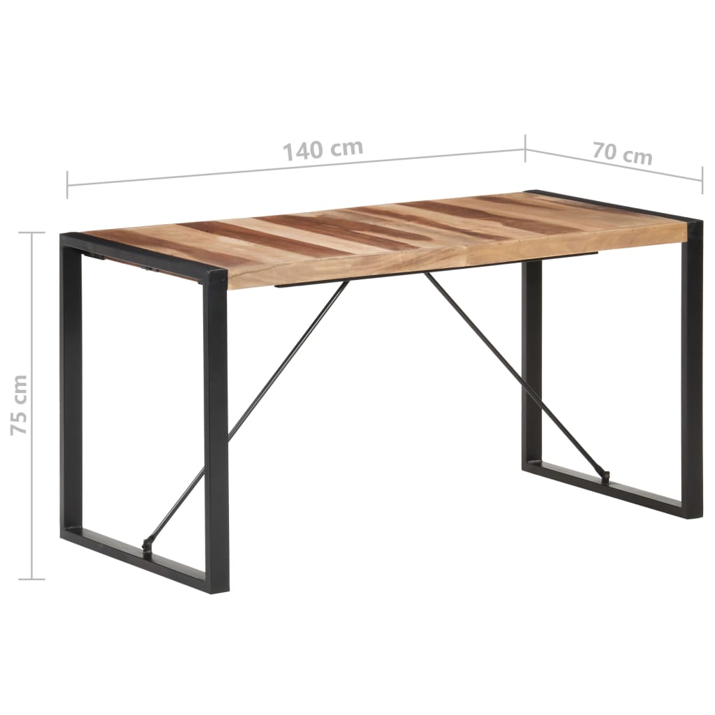 vidaXL Dining Table 140x70x75 cm Solid Wood