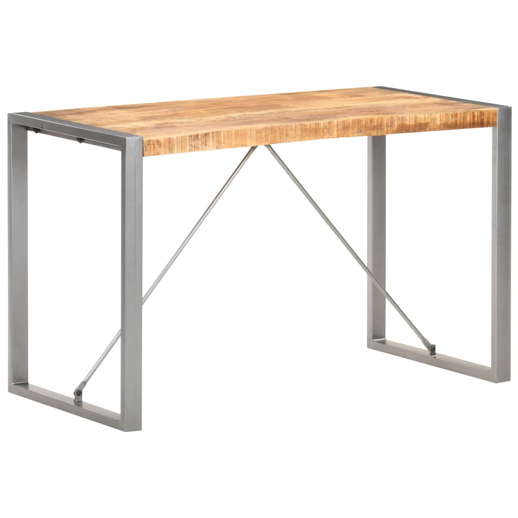 321561 vidaXL Dining Table 120x60x75 cm Solid Rough Mango Wood