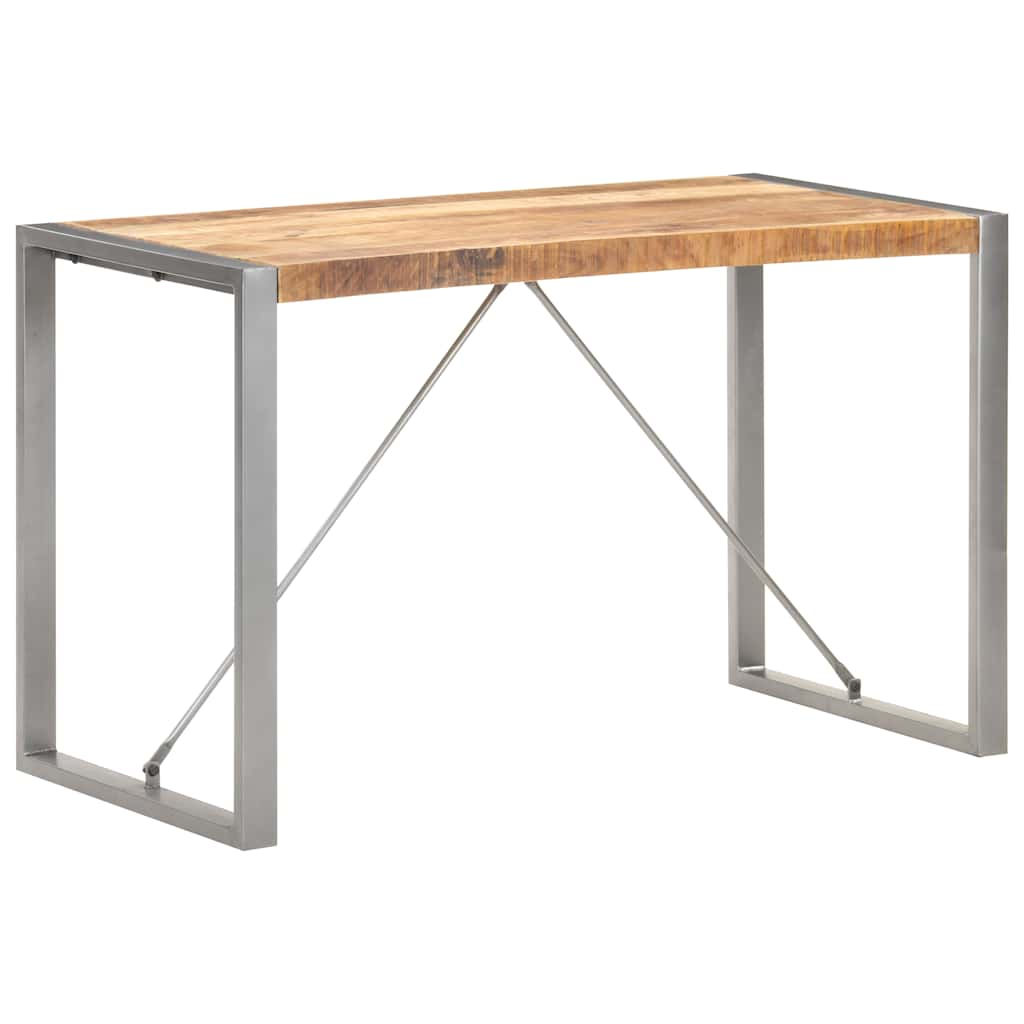 321561 vidaXL Dining Table 120x60x75 cm Solid Rough Mango Wood