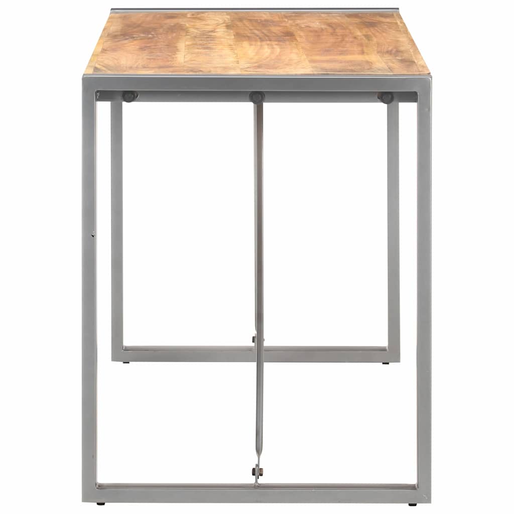321561 vidaXL Dining Table 120x60x75 cm Solid Rough Mango Wood