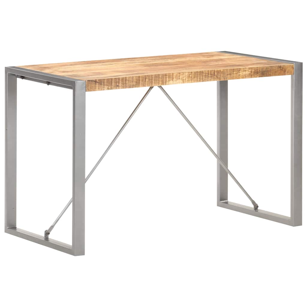 321561 vidaXL Dining Table 120x60x75 cm Solid Rough Mango Wood