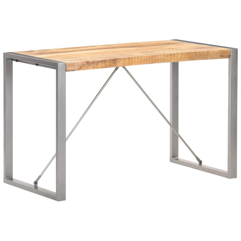 321561 vidaXL Dining Table 120x60x75 cm Solid Rough Mango Wood