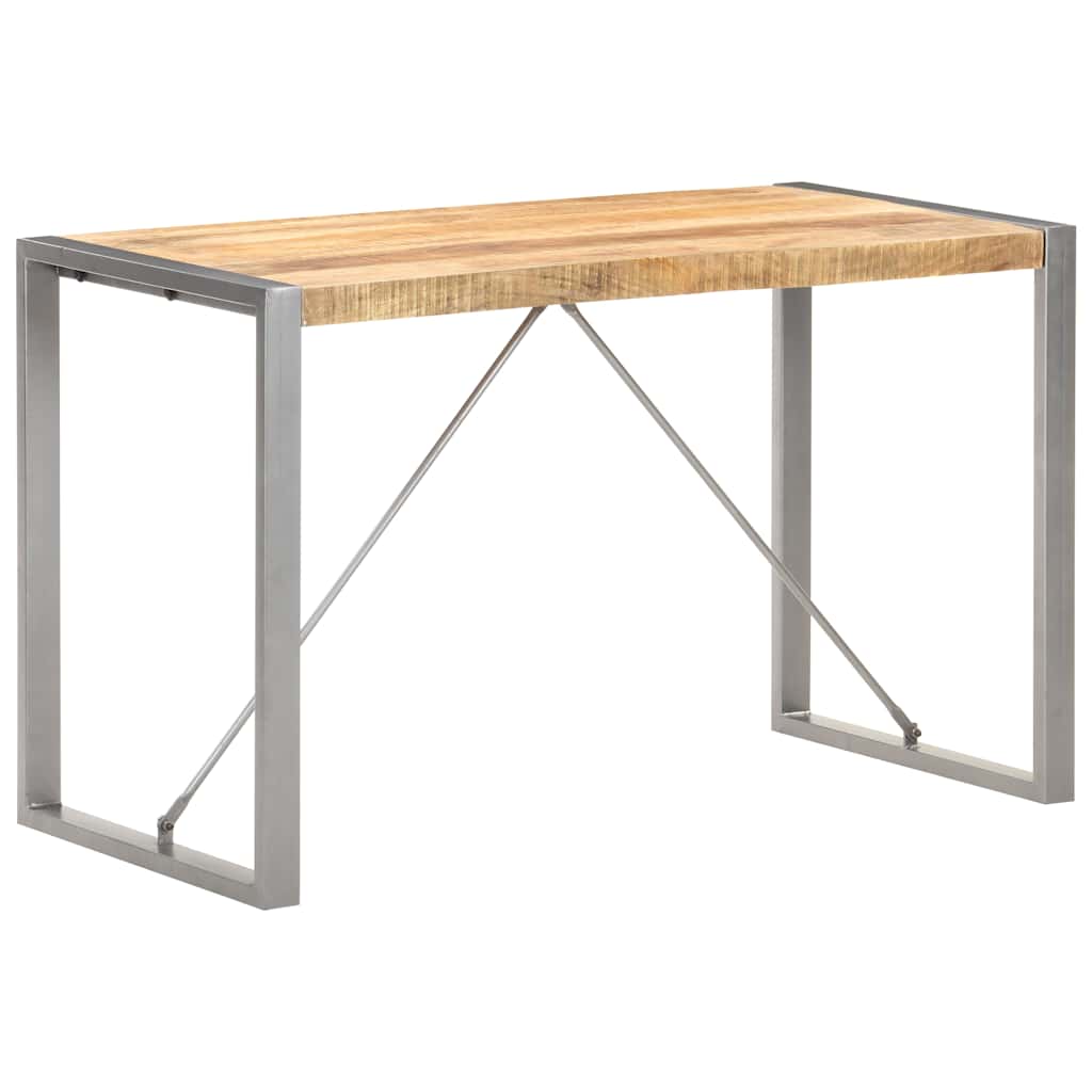 321561 vidaXL Dining Table 120x60x75 cm Solid Rough Mango Wood
