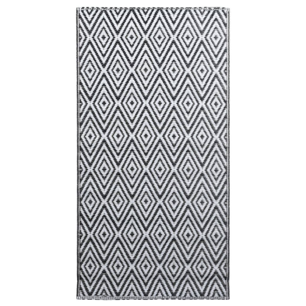 Outdoor Carpet ARAKIL White and Black 120x180 cm PP