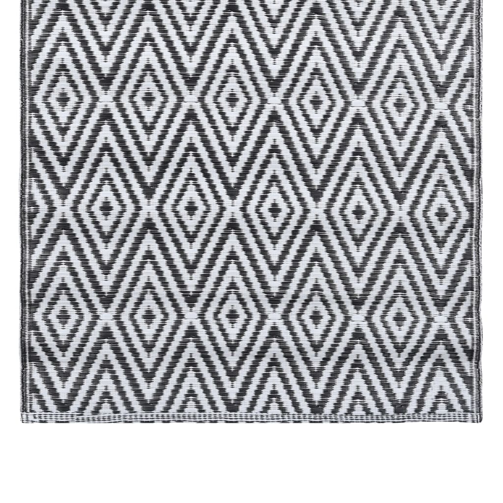 Outdoor Carpet ARAKIL White and Black 120x180 cm PP