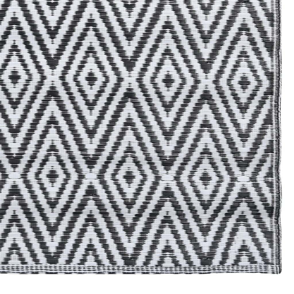 Outdoor Carpet ARAKIL White and Black 120x180 cm PP