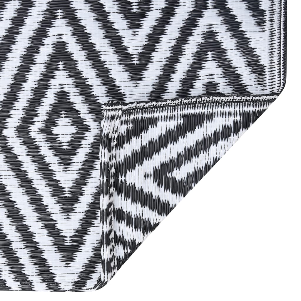 Outdoor Carpet ARAKIL White and Black 120x180 cm PP