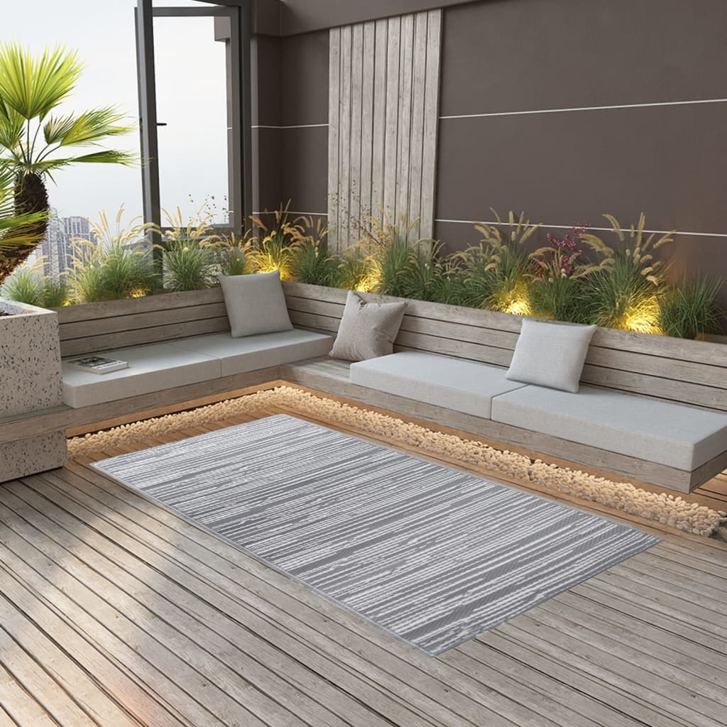 Outdoor Carpet ARAKIL Grey 160x230 cm PP