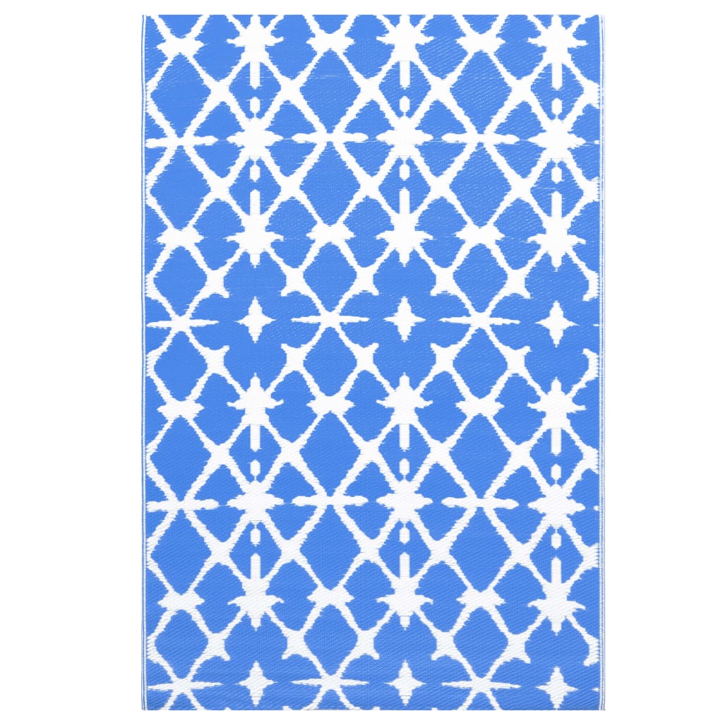 Outdoor Carpet ARAKIL Blue and White 160x230 cm PP