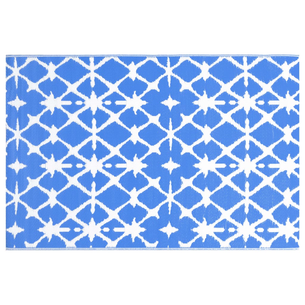 Outdoor Carpet ARAKIL Blue and White 160x230 cm PP