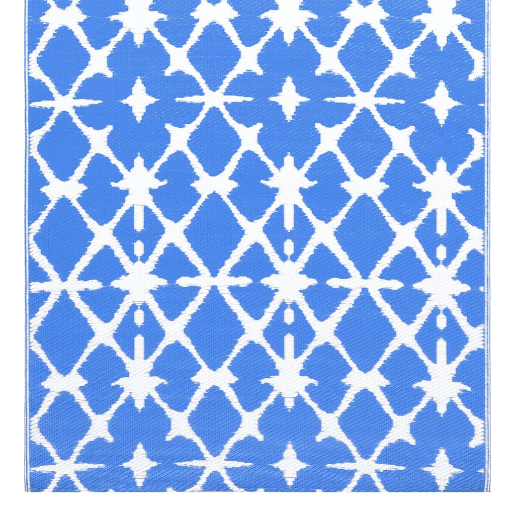 Outdoor Carpet ARAKIL Blue and White 190x290 cm PP