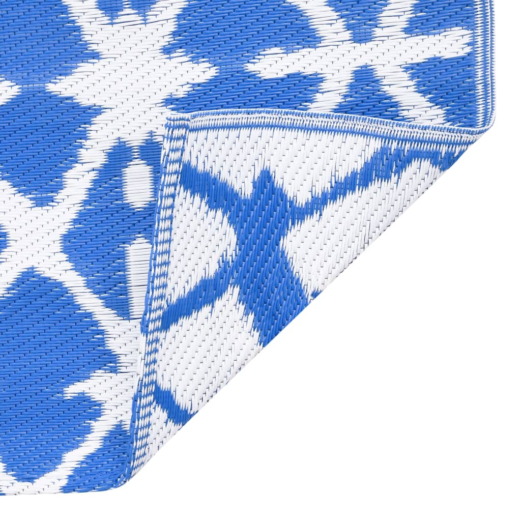 Outdoor Carpet ARAKIL Blue and White 190x290 cm PP