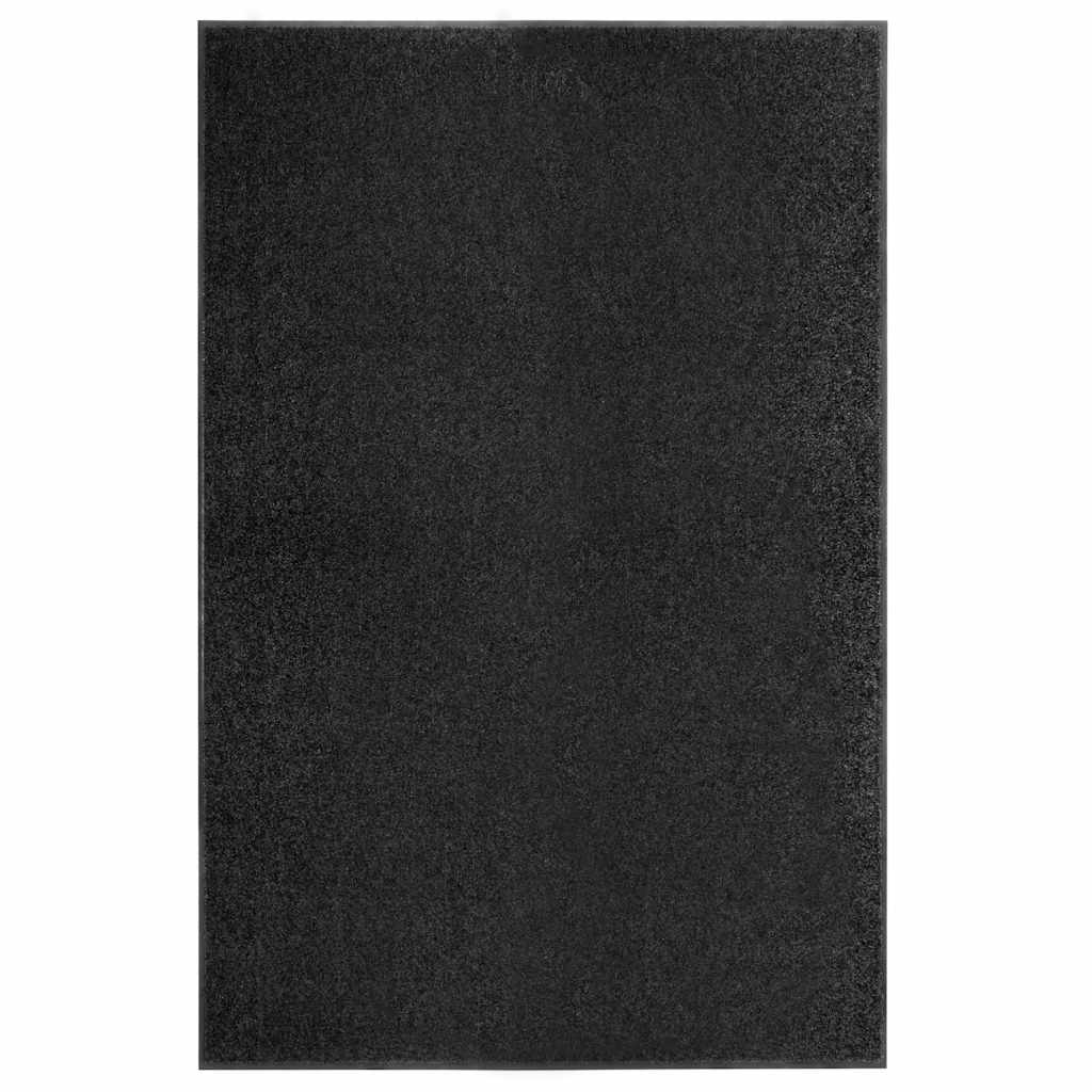323414 vidaXL Doormat Washable Black 120x180 cm