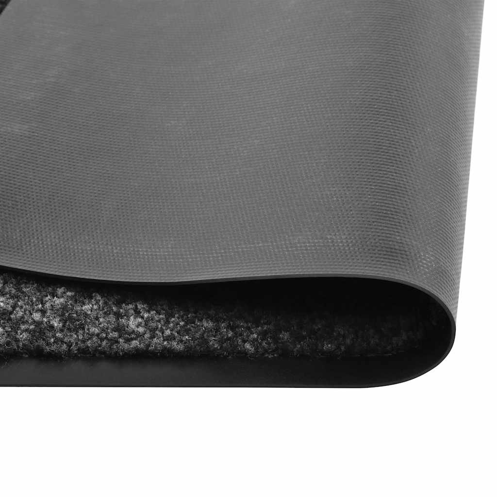 323414 vidaXL Doormat Washable Black 120x180 cm