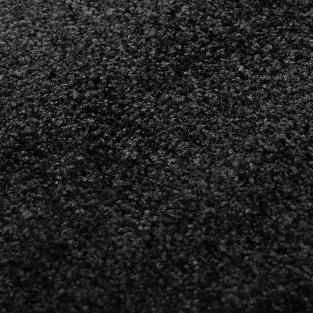 323414 vidaXL Doormat Washable Black 120x180 cm