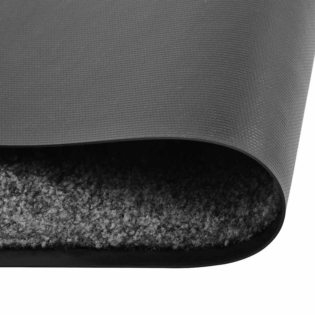 323416 vidaXL Doormat Washable Anthracite 60x90 cm