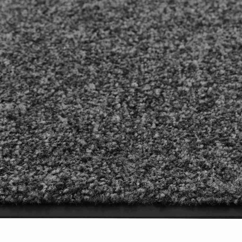 323416 vidaXL Doormat Washable Anthracite 60x90 cm