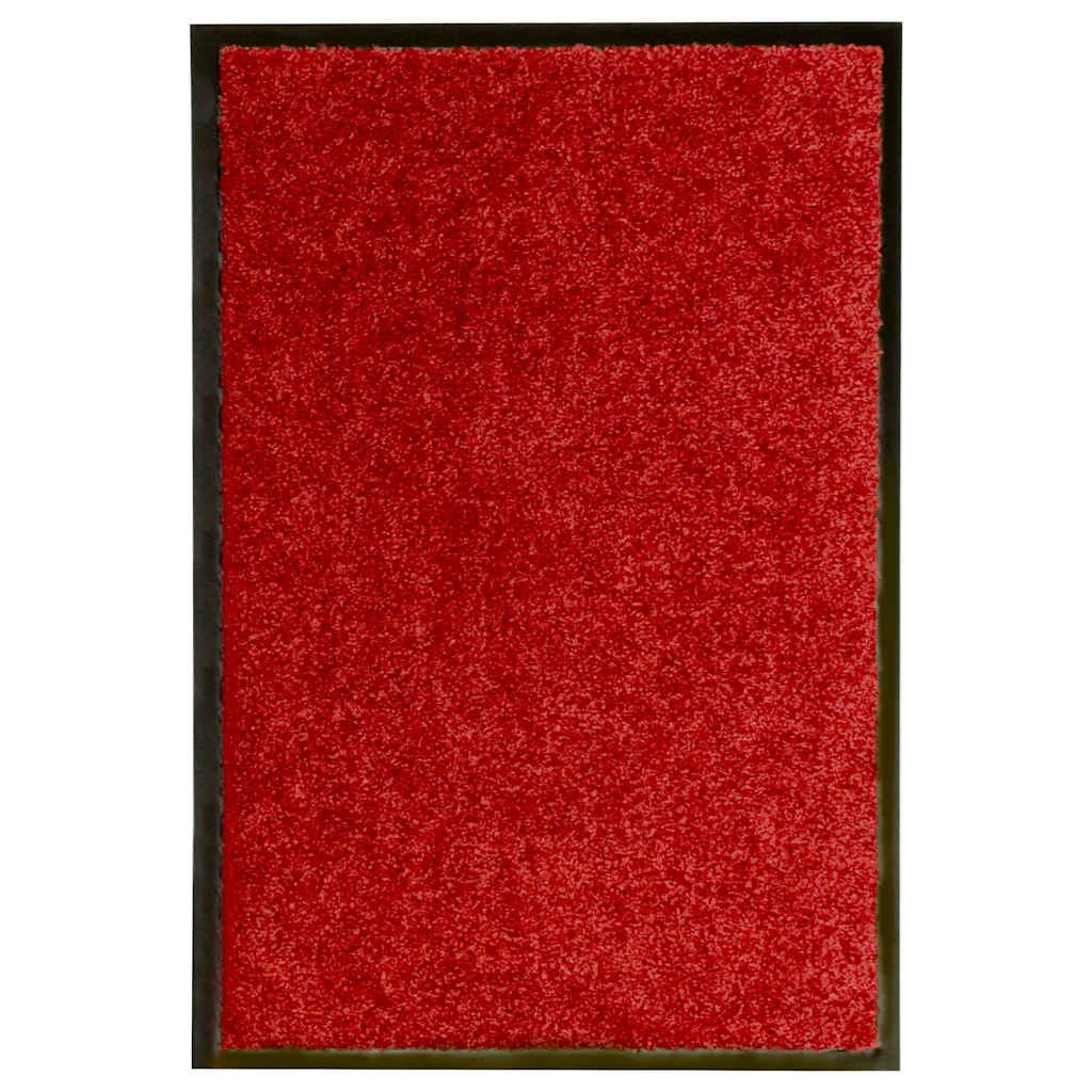 323421 vidaXL Doormat Washable Red 40x60 cm