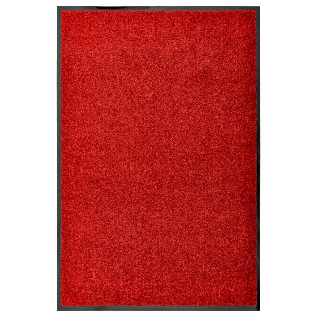 323422 vidaXL Doormat Washable Red 60x90 cm